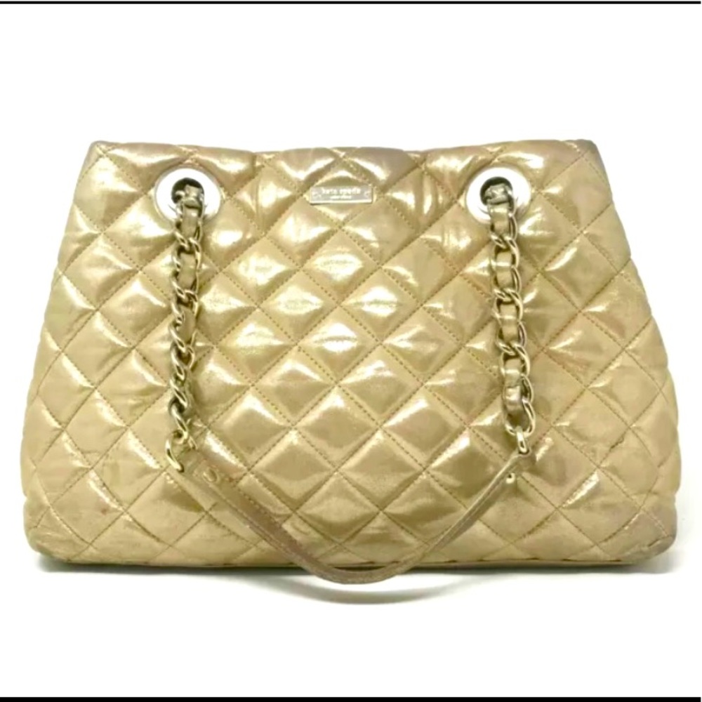 BEAUTIFUL GOLD LUXURIOUS KATE SPADE GOLD COAST MARYANNE HANDBAG 👜